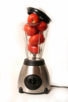 Veggies in Blender for Raw Food Prep